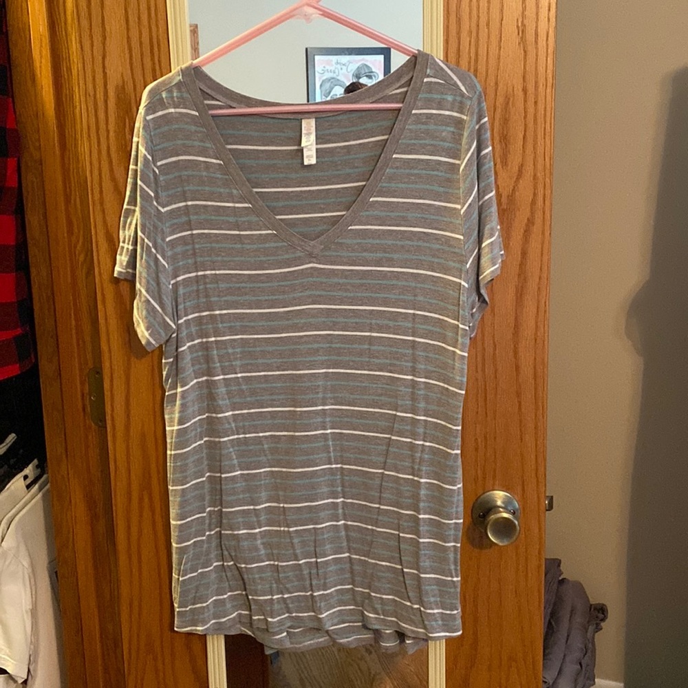 LuLaRoe XL Striped Christy T - Jersey Material